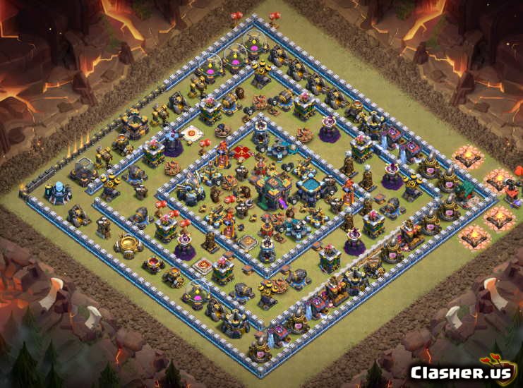 Town Hall 14] TH14 Ring/Trophy base #544 [With Link] [4-2021] - Farming Base  - Clash of Clans | Clasher.us