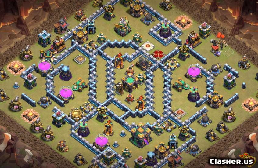 Copy Base [Town Hall 14] TH14 War/Trophy base #1049 [With Link] [7-2021