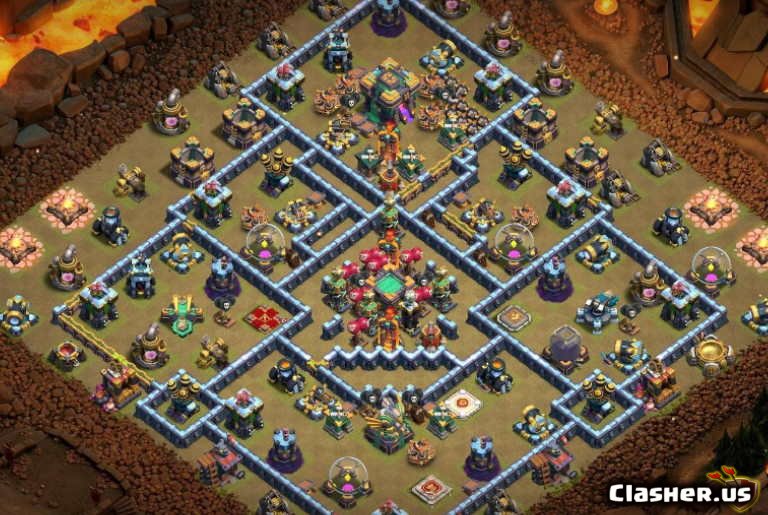 Copy Link: Town Hall 14 TH14 War/Trophy base... th14 war/trophy base ...