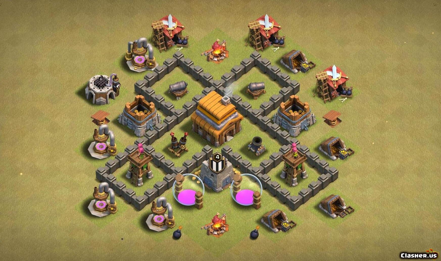 town hall 4 war base copy link