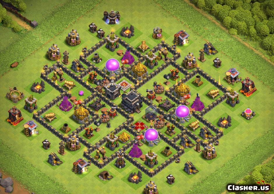 Town Hall 9 War Base Copy Link Copy Base [Town Hall 9] TH9 War/Trophy base #1383 [With Link] [7-2022