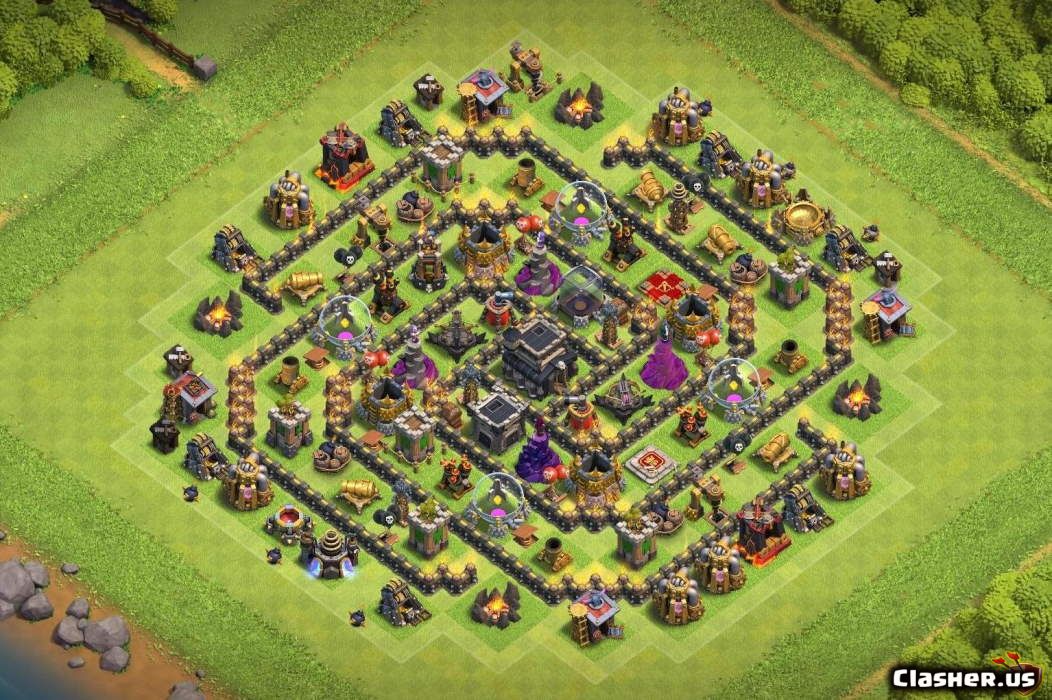 Town Hall 9 War Base Copy Link Copy Base [Town Hall 9] TH9 War/Trophy base #1385 [With Link] [8-2022