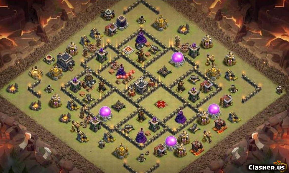 Town Hall 9 War Base Copy Link Copy Base [Town Hall 9] TH9 War/Trophy base #1391 [With Link] [8-2022
