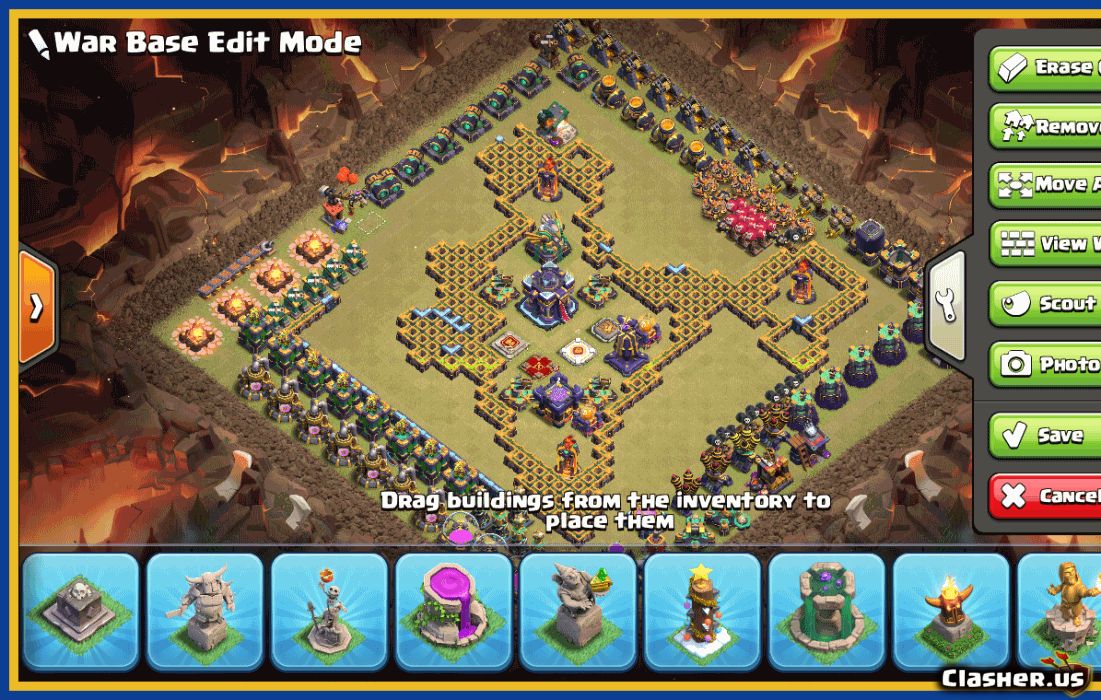 Copy Base [Town Hall 15] TH15 War/Trophy base #1188 [With Link] [10 ...