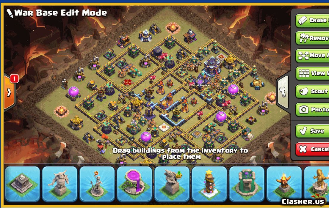 Copy Base [Town Hall 15] TH15 War/Trophy base #1261 [With Link] [10 ...