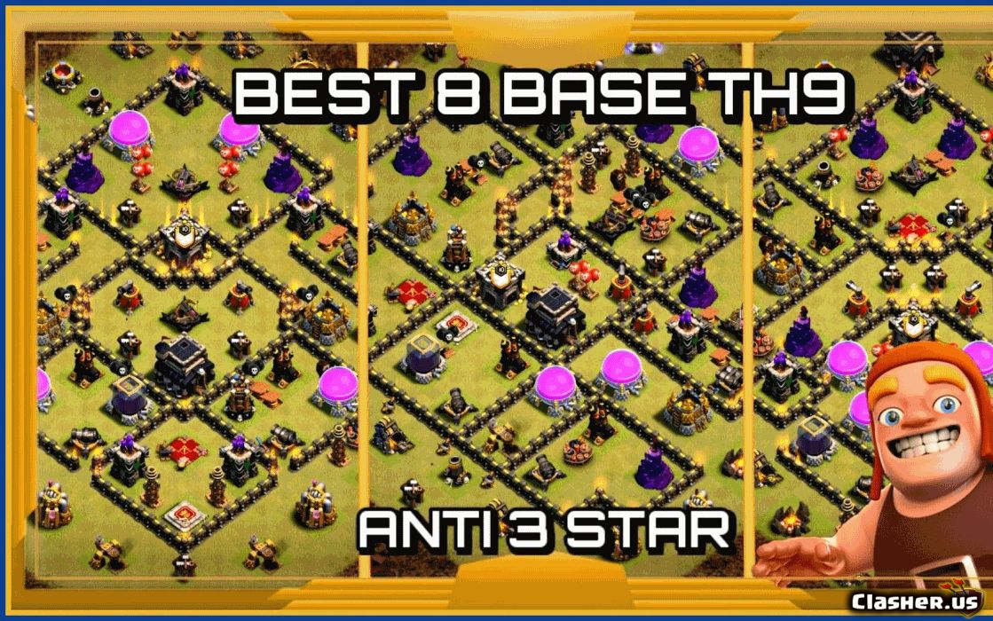 Town Hall 9 War Base Copy Link Copy Base [Town Hall 9] TH9 War/Trophy base #A1704240 [With Link] [11
