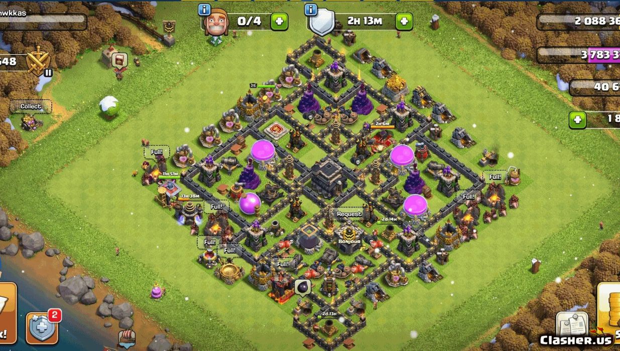 Clash of clans town hall 9 base!