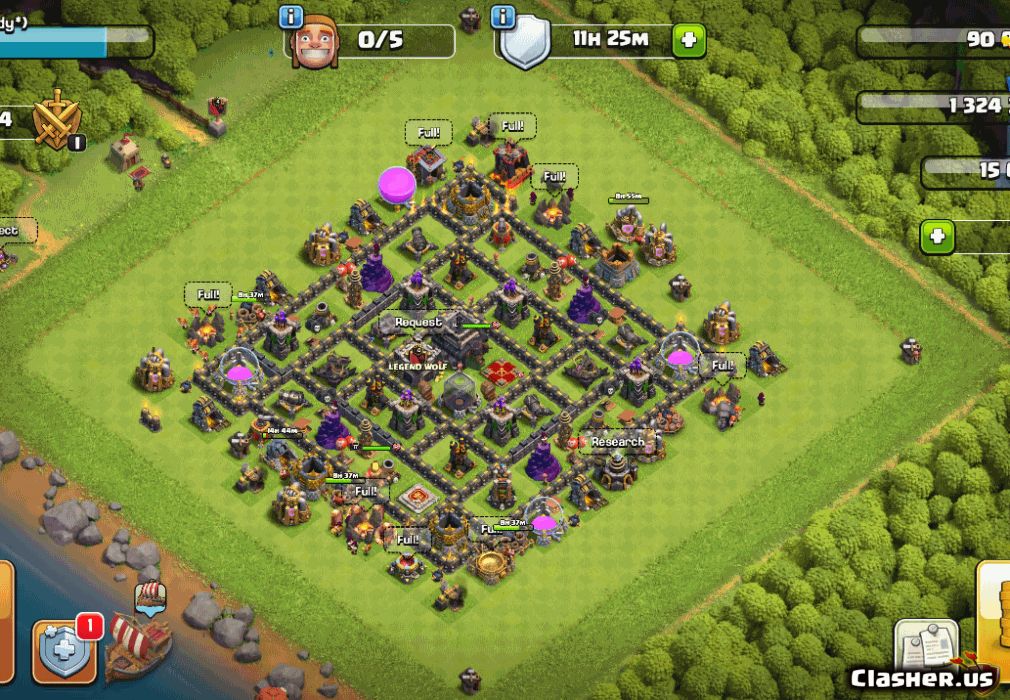Town Hall 9 War Base Copy Link Copy Base [Town Hall 9] TH9 War/Trophy base #12BDDDFB [With Link] [2