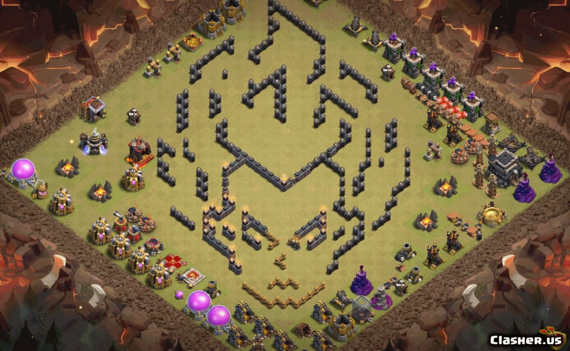 Town Hall 9 War Base Copy Link