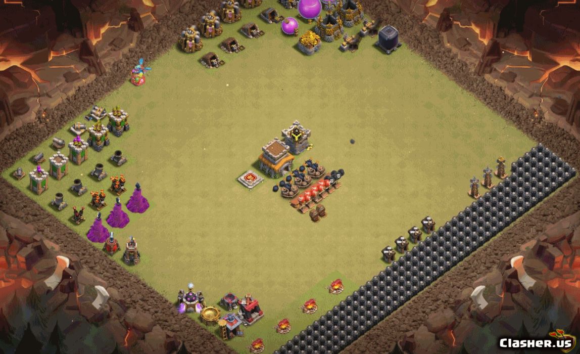 Town Hall 8 War Base Copy Link Copy Base [Town Hall 8] TH8 War/Trophy base #2D11C787 [With Link] [3