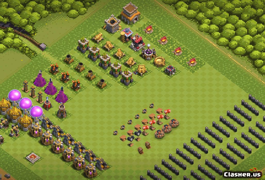 Town Hall 8 War Base Copy Link Copy Base [Town Hall 8] TH8 War/Trophy base #5A4A59AB [With Link] [4
