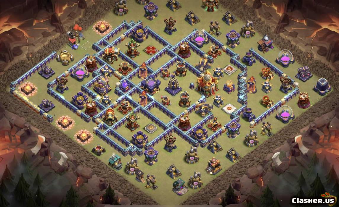 Copy Base [Town Hall 16] TH16 War/Trophy base #CB013611 [With Link] [1 ...