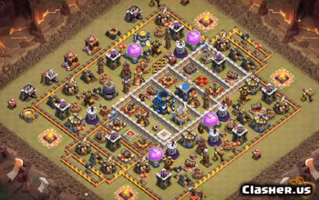 town hall 12, war base layout #46