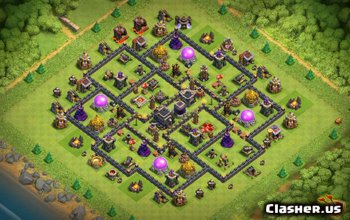 town hall 9, farming base layout #67