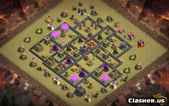 town hall 9, war base layout #116