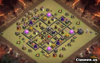 town hall 9, war base layout #126