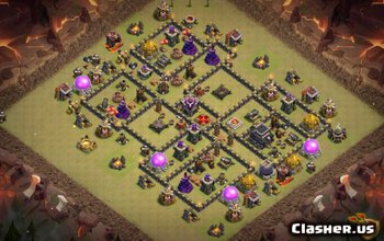 town hall 9, war base layout #132