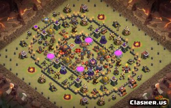 town hall 10, funny/war/hybrid/farming/trophy base layout #144