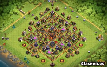 town hall 10, trophy/farming base layout #145