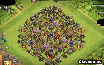 town hall 10, farming base layout #149