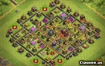 town hall 10, farming/trophy base layout #156