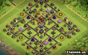 town hall 10, farming/hybrid/trophy base layout #159