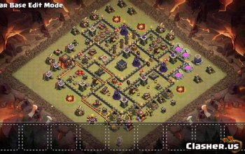 town hall 10, war base layout #180