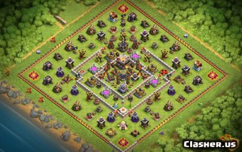 town hall 11, farming/trophy base layout #184