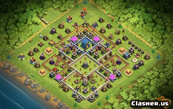 town hall 12, farming/trophy base layout #206