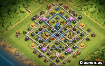 town hall 12, farming/trophy base layout #208