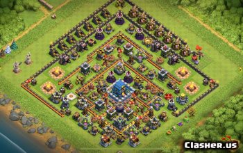 town hall 12, trophy base layout #209