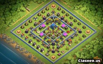 town hall 12, farming/trophy base layout #211