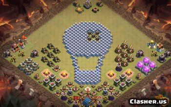 town hall 12, funny/hybrid base layout #213