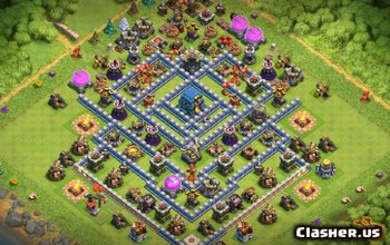 town hall 12, trophy base layout #218