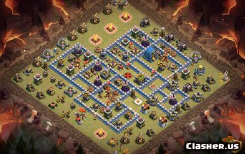 town hall 12, war base layout #219