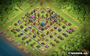 town hall 12, trophy base layout #221