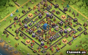 town hall 12, farming/trophy base layout #223