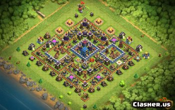 town hall 12, farming/trophy/war base layout #231