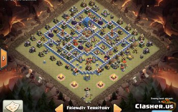 town hall 12, war base layout #240