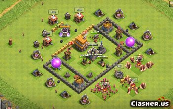 town hall 5, trophy/farming base layout #312