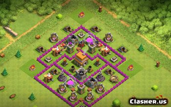 town hall 6, war/farming/trophy base layout #313