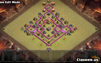 town hall 7, war/trophy base layout #336