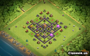 town hall 7, war/farming/trophy base layout #344