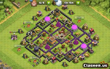 town hall 8, farming/trophy base layout #365