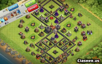 town hall 9, trophy base layout #386