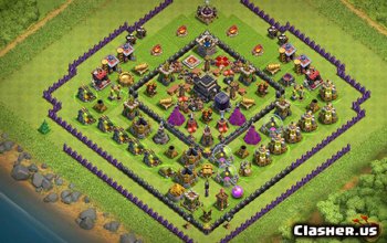 town hall 9, farming/trophy base layout #390