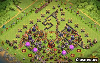 town hall 10, funny/hybrid base layout #399