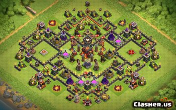 town hall 10, farming/trophy base layout #416