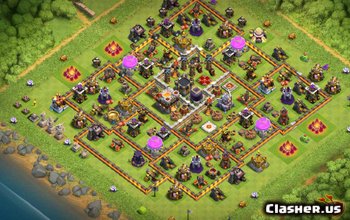 town hall 11, farming/trophy base layout #422