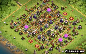 town hall 11, farming/trophy base layout #423